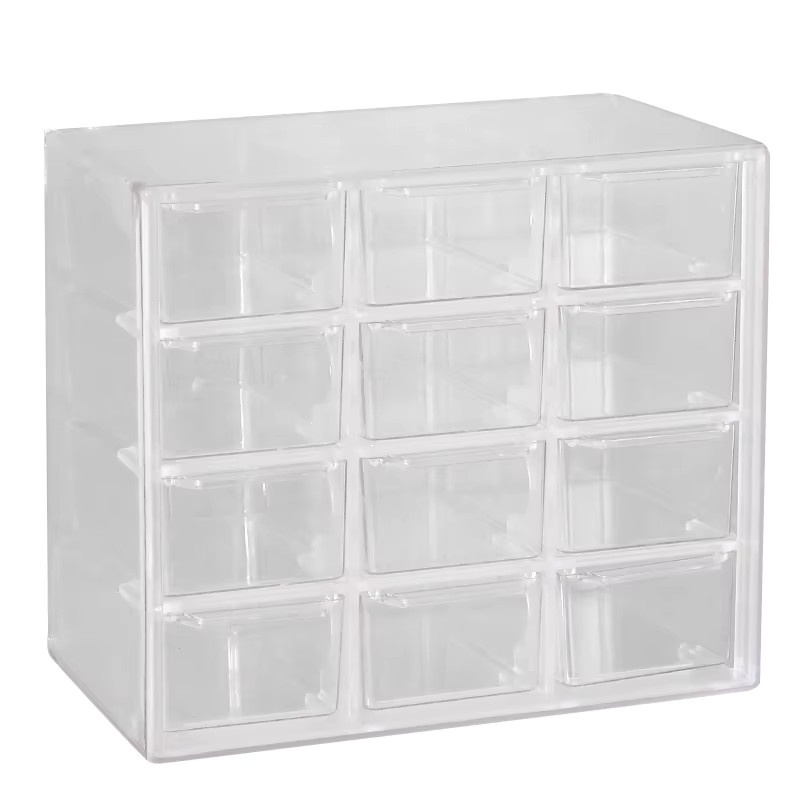 Multifunktionale stapelbare Schmuckaufbewahrungsbox aus transparentem Acryl für Perlen und Desktop-Organisation - Bild 2