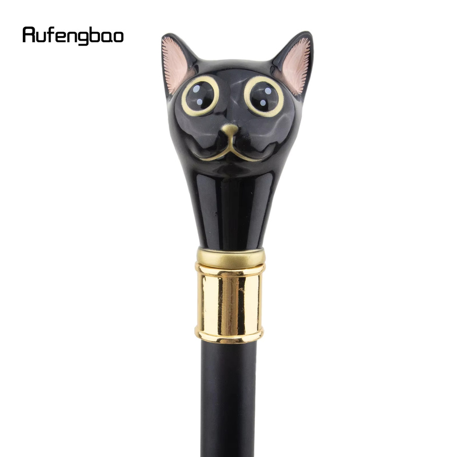 Rufengbao Gehstock, Schwarz Goldene Katze, 93 cm - Bild 2