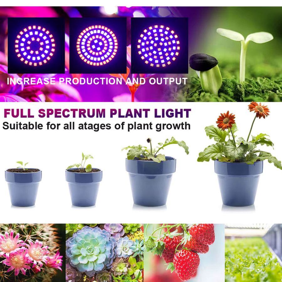 PARKSON LED Pflanzenlampe im 3er-Set für Gewächshaus und Hydrokultur, Vollspektrum-Beleuchtung für Aussaat und Blumen, Farbe Weiß - Bild 3