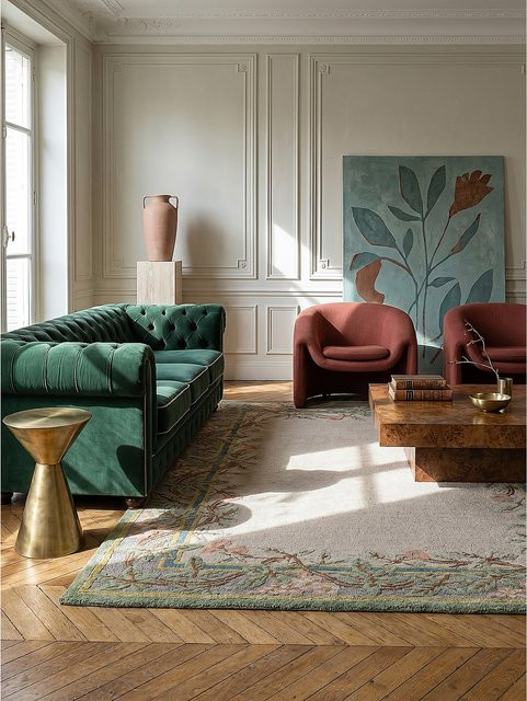 Wollteppich Kurzflor Kadima Design von KADIMA DESIGN in Bunt mit floralem Muster, B/T: 200 x 300 cm - Bild 1