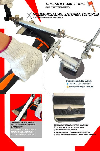 RUIXIN Sy tools Upgrade-Zubehör für die RUIXIN PRO Rx – 009 Schärfmaschine in Rot und Silber zur multifunktionalen Schleiflösung für Messer, Äxte, Meißel und Scheren - Bild 1