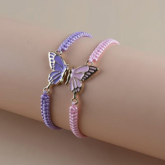 Infriata Armband, Schmetterling, handgewebt, gray, Unisex - Bild 1