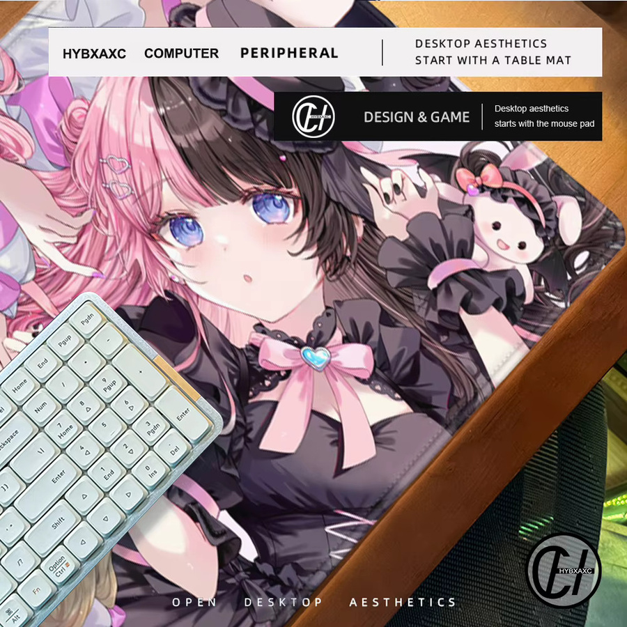 HYBXAXC Anime-Mauspad VSPO Hinano Tachibana, erweiterte Schreibtischunterlage aus Gummi, Multicolor - Bild 4