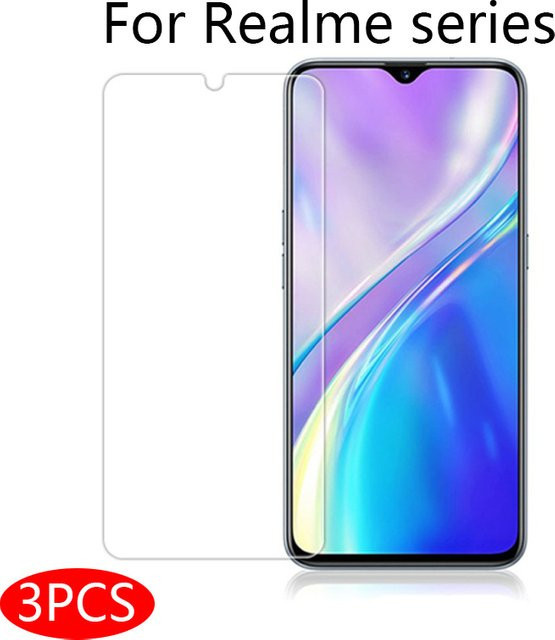 3er-Pack Displayschutzfolie aus gehärtetem Glas für Realme C31 C35 C11 C21 C21Y C25 C20 C15 C12 V30 in Transparent - Bild 1