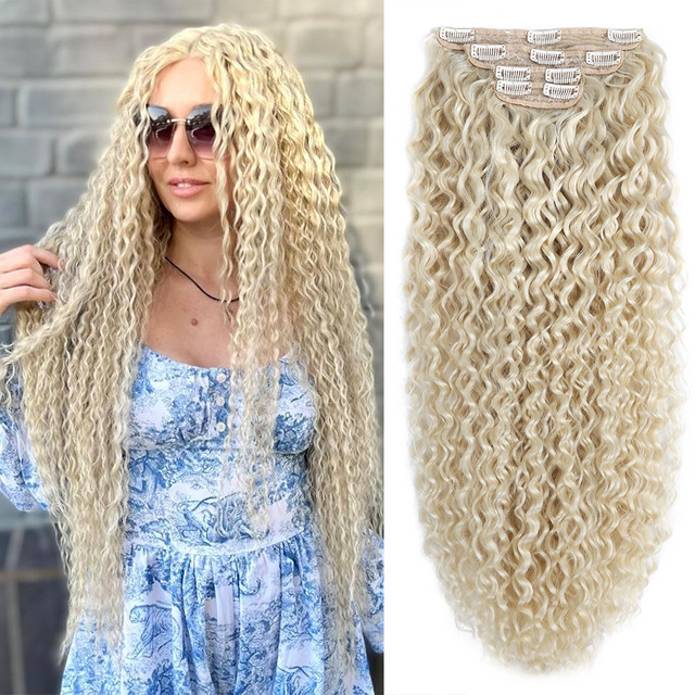 Fashion Icon Hair Clip-in-Haarverlängerung, synthetische Faser, blond, 71,1 cm, Damen - Bild 1