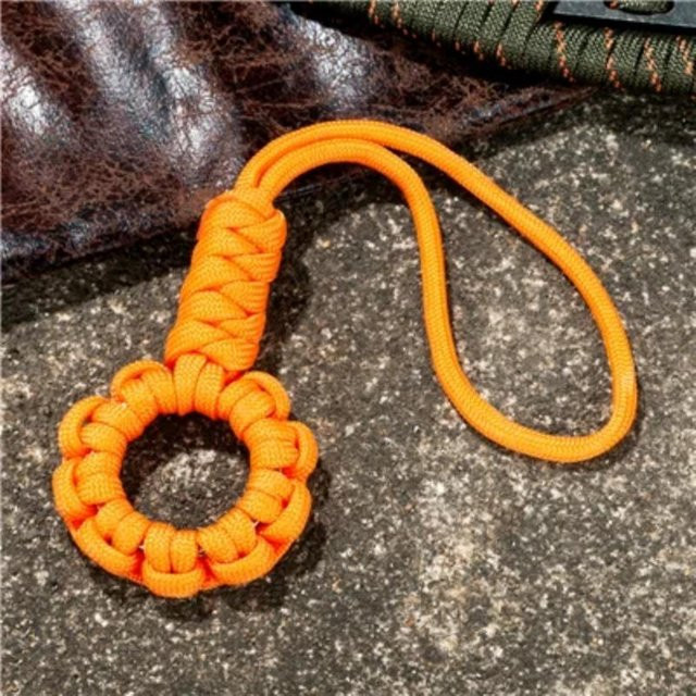 Schlüsselanhänger Paracord Seil, orange, Unisex - Bild 1