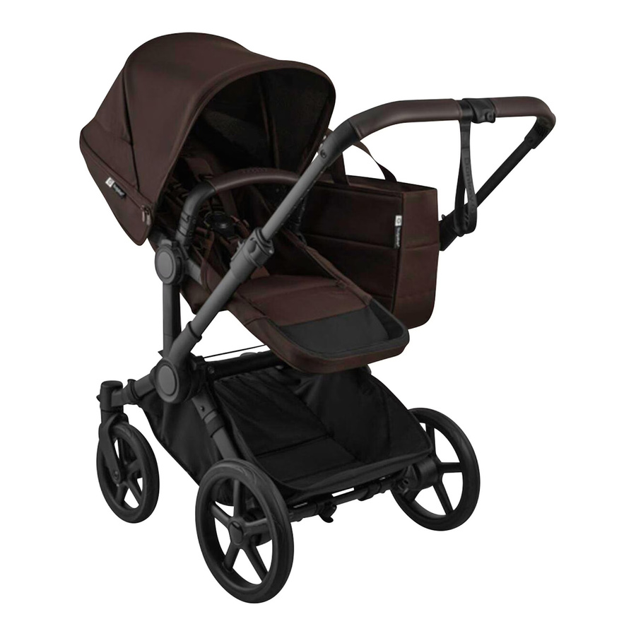 Bugaboo Donkey 6 Kombikinderwagen Twin Complete Set in Black/Cocoa Brown mit Liegewanne und Sitzen - Bild 2
