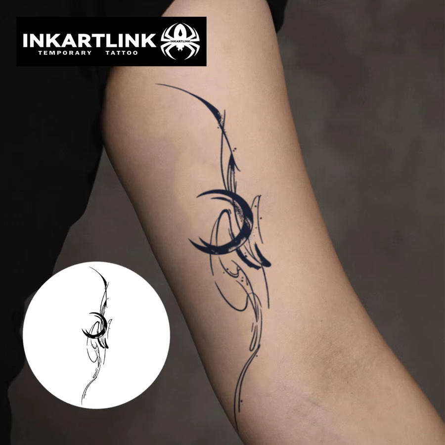 Mond temporärer Tattoo-Aufkleber, wasserfest, semi-permanent - Bild 2