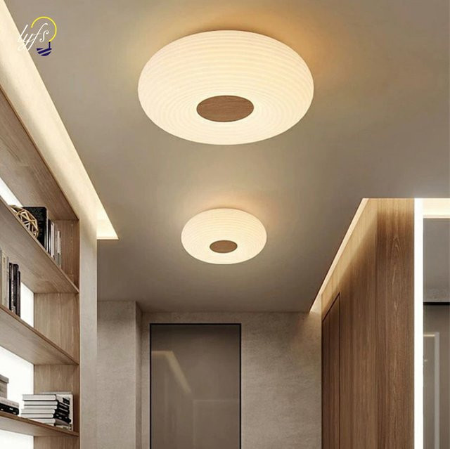 Nordic LED Deckenlampe von lyfs in Weiß für Wohnzimmer, Schlafzimmer, Badezimmer, Flur und Küche, rund, warmweißes Licht - Bild 1