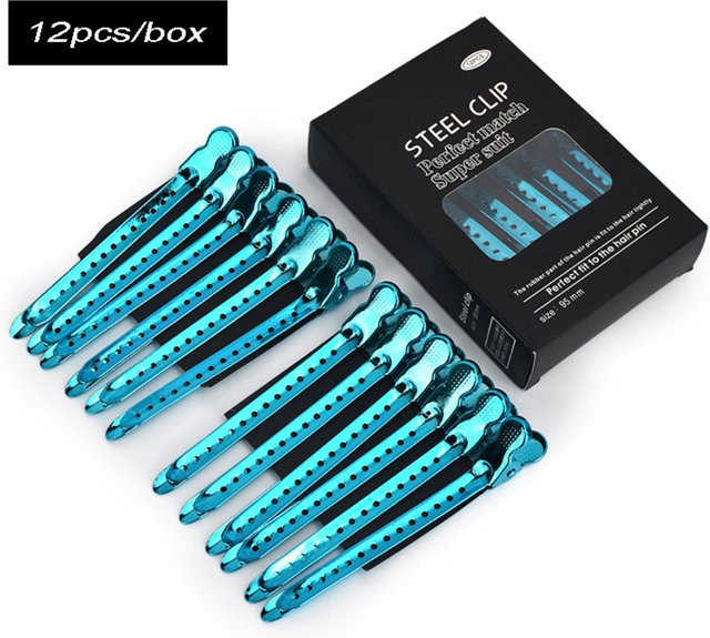 12 Stück Alligator Haarklemmen, Friseur Clips, Unisex - Bild 1