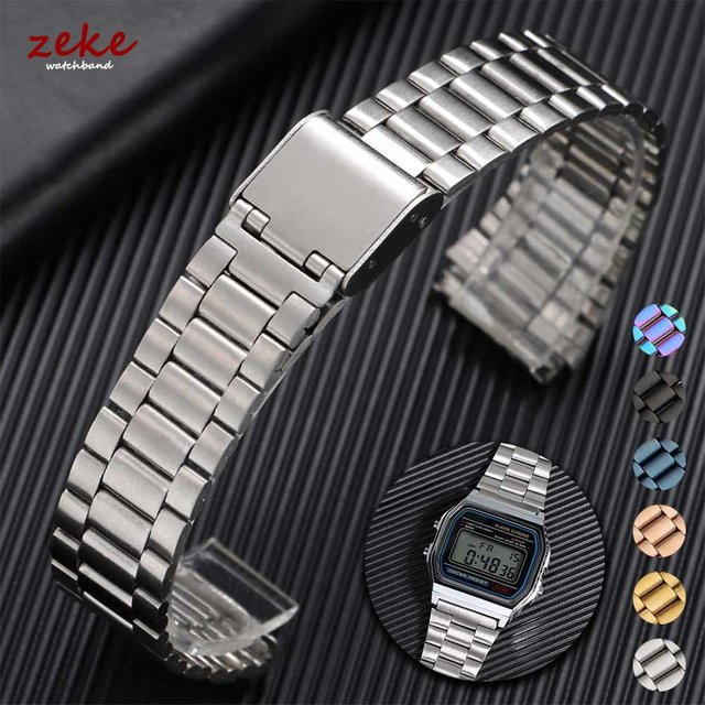 crazyband Uhrenarmband Edelstahl, 18 mm, Silber, Unisex - Bild 1