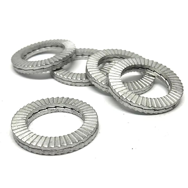 XMSJ Selbstsichernde Unterlegscheiben mit Zahnprofil aus Edelstahl in Silber, Set mit verschiedenen Größen von M3 bis M22 - Bild 2
