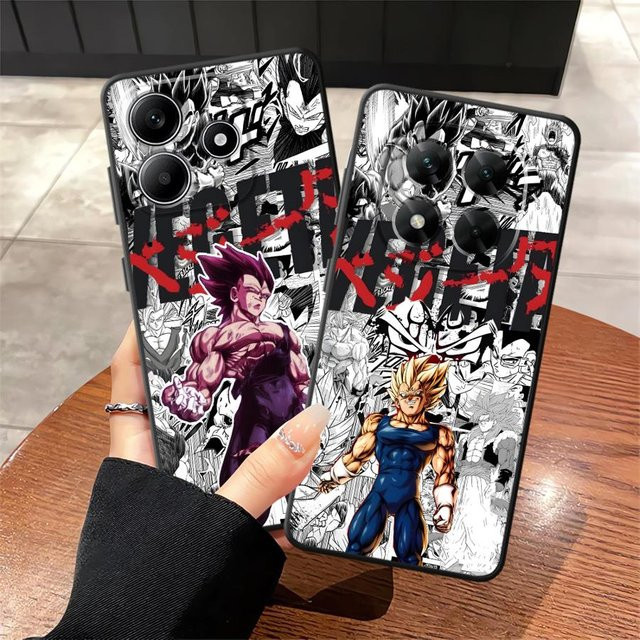 Schwarze weiche Handyhülle mit Dragon Ball Comic Vegeta Motiv für Xiaomi Redmi Note Serie - Bild 1