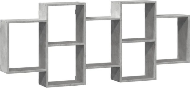 vidaXL Wandregal Cube in Betongrau aus Holzwerkstoff, B/H/T: 159 x 18 x 65 cm - Bild 1