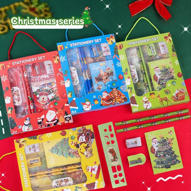 Dot Ding Briefpapier Set in Grün, 6-teiliges Schreibset mit Bleistift und Radiergummi - Bild 1