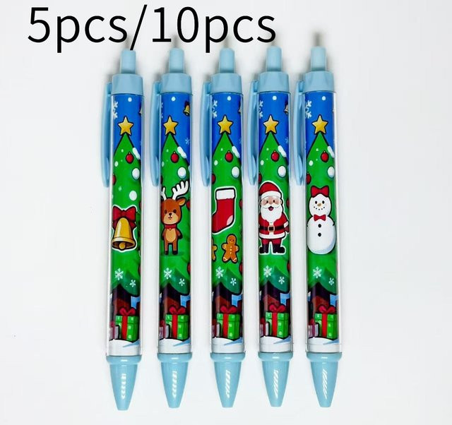 Weihnachten Baum Serie Kugelschreiber Set mit bunten Motiven für Schüler und Studenten - Bild 1