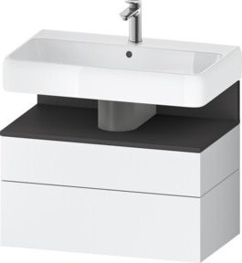 Duravit Waschtischunterschrank Qatego in Grau und Weiß, Wandmontage, B/T/H: 79 x 47 x 59 cm - Bild 1