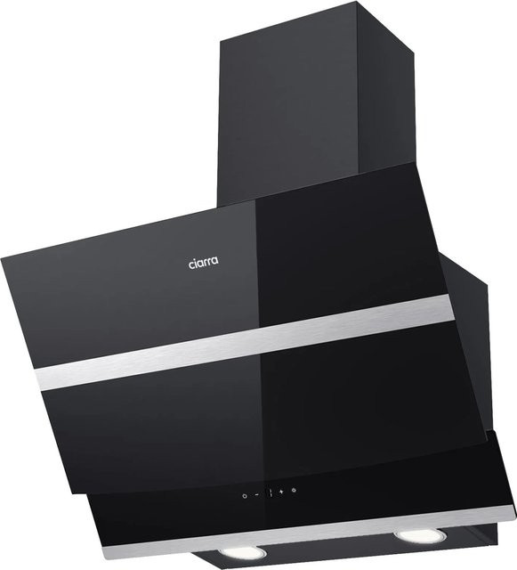 CIARRA Kopffreihaube Dunstabzugshaube CA6736NB in Schwarz mit WIFI-App-Steuerung, 650 m³/h, A+++, Wandmontage - Bild 1