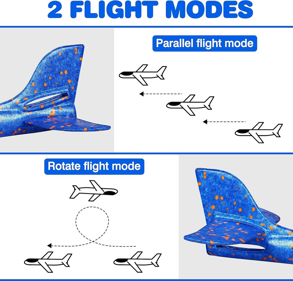 Fashnics Handwurf-Gleiter Schaumstoff-Flugzeugspielzeug gelb 3-6 Jahre - Bild 3