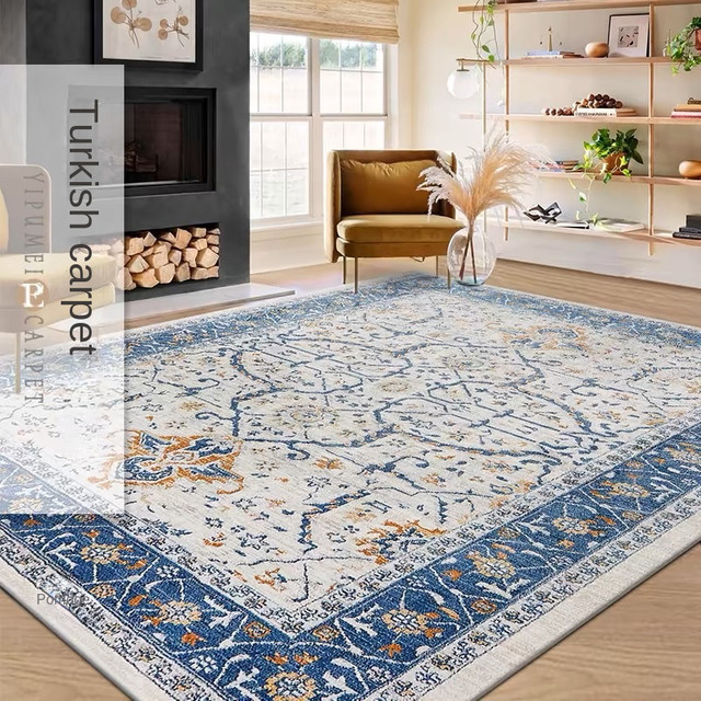 VIKAMA Bohemian Wash Imitation Kaschmir Teppich im Vintage Design für Wohnzimmer und Schlafzimmer - Bild 1
