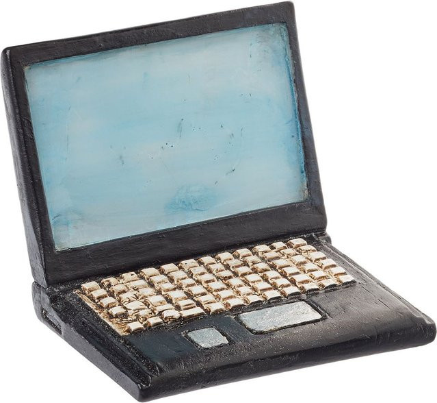 HobbyFun Miniatur Laptop Schwarz Polyresin - Bild 1