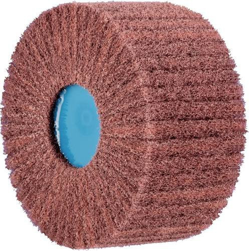 PFERD TOOLS POLINOX Vlies-Schleifrad PNL A280 für Feinschliff und Finish, Durchmesser: 100 mm, Breite: 50 mm, Gewinde: 5/8-11, Farbe: Braun - Bild 1