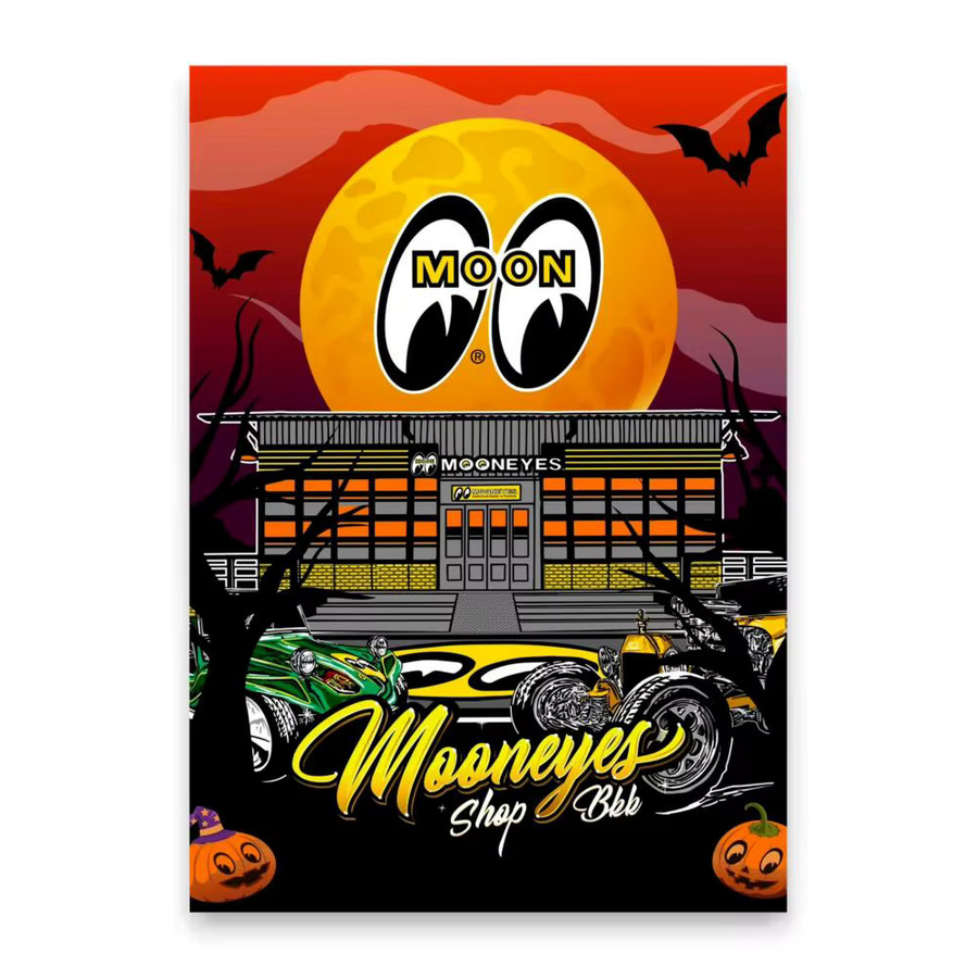 MOONEYES Vintage-Auto Poster dekorative Wandkunst in Schwarz ohne Rahmen B: 15,0 cm, H: 20,0 cm, T: 15,0 cm - Bild 5
