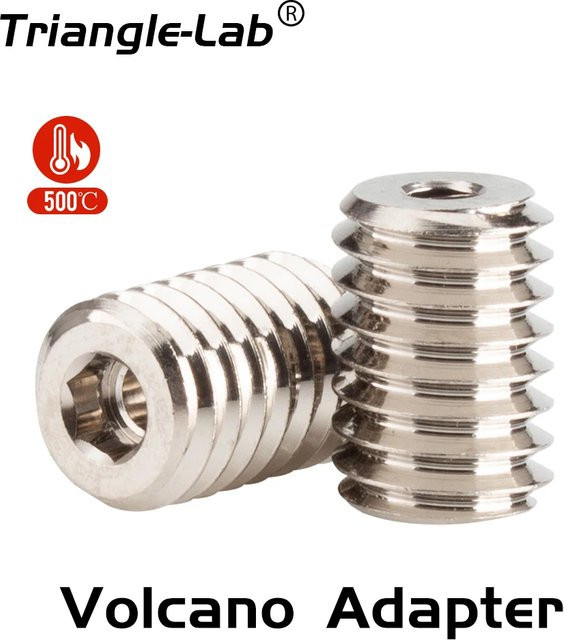 Trianglelab Hochdurchsatz-Düse Kupfer-Vulkanadapter in Silber, kompatibel mit CHC PRO CHCB-V Vulkan-Heizblock für V6-Düsen - Bild 1