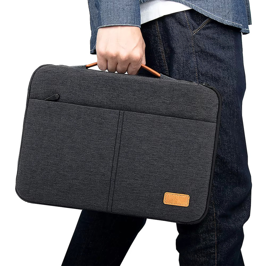 BOKEN Laptop-Hülle Slim Tragetasche für MacBook Air/Pro, Dell, HP und Xiaomi, stoßfest, Farbe: Grau - Bild 6