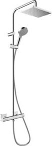 Hansgrohe Showerpipe 230 Vernis Shape Duschsystem mit Thermostat und Regendusche in Chrom - Bild 1