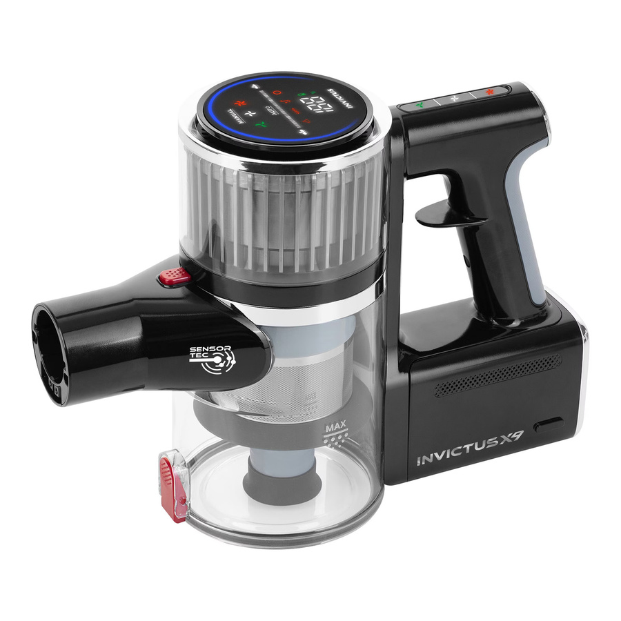 Genius Akku-Staubsauger Invictus X9 Facelift, 14-teilig, Schwarz, beutellos mit HEPA-Filter und Display - Bild 1