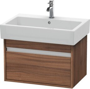 Duravit Waschtischunterschrank Ketho Wandhängend mit 1 Auszug in Nussbaum Natur, B: 65 cm, T: 44 cm, H: 41 cm - Bild 1