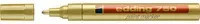 Edding Lackmarker 750 Permanentmarker mit Bullet-Spitze in Gold für Metall, Kunststoff und Aluminium - Bild 1
