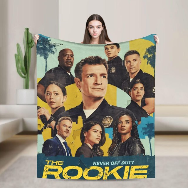 The Rookie Flanelldecke von LjqNine, weiche und flauschige Überwurfdecke in Multicolour, B/T: 130 x 150 cm - Bild 1