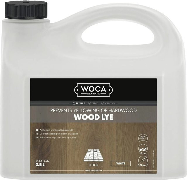 Woca Holzlauge Weiß 2,5 l Holzbodenseife zur Aufhellung und zum Schutz vor Vergilbung - Bild 1