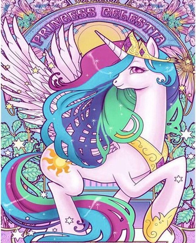FIYO Diamond Painting Set Einhorn Motiv Mehrfarbig B/H: 20 x 30 cm - Bild 1