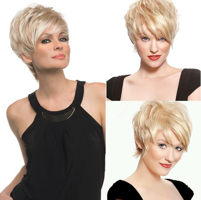 OYM HAIR Echthaarperücke mit Pony, Kurzhaarperücke für Damen - Bild 1