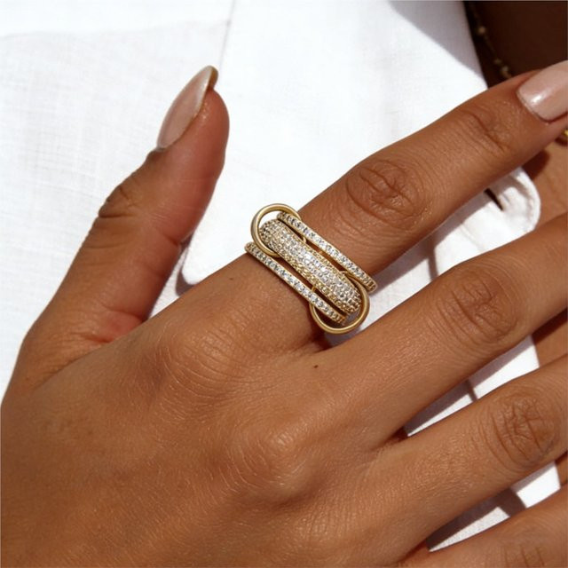Spinelli Ring-Stapelset, Goldfarben, Zirkonia, Damen - Bild 1