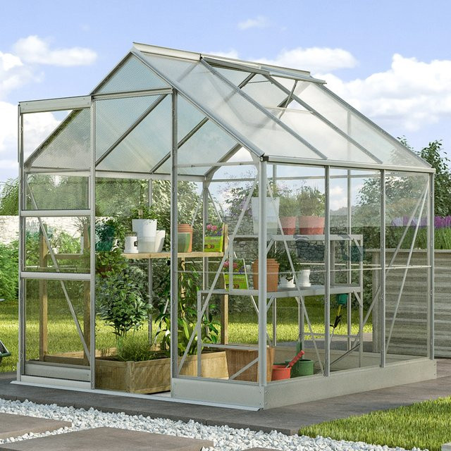 Vitavia Gewächshaus Kapitol 3800 mit Kombiverglasung und Schiebetür, Aluminium eloxiert, 3,8 m² - Bild 1