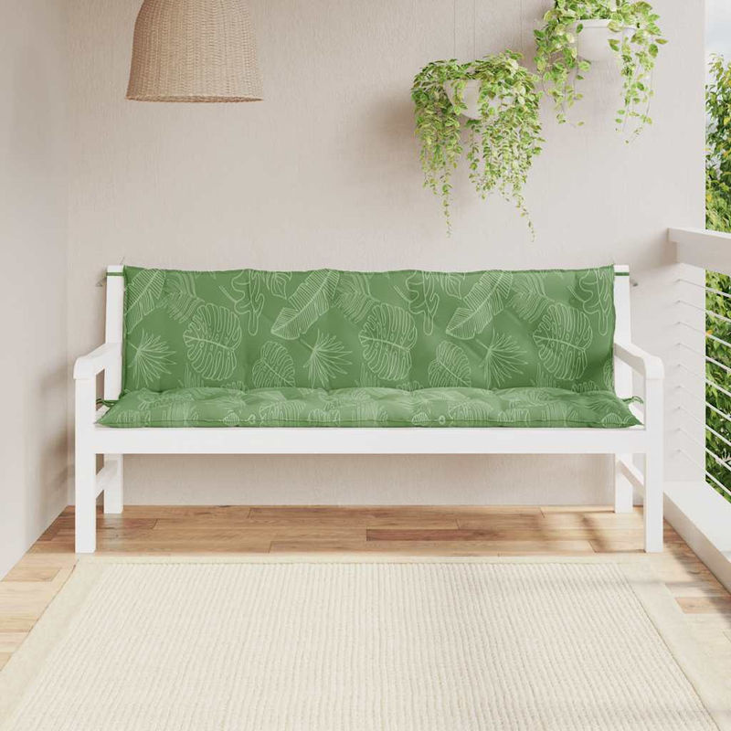 Vidaxl Palettenkissen Set aus 2 Stück mit Blumenmuster in Grün aus Stoff - Bild 2