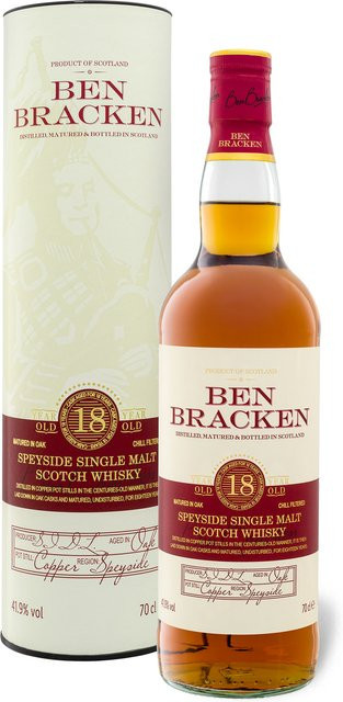 Ben Bracken Speyside Single Malt Scotch Whisky 18 Jahre 0,7 l - Bild 1