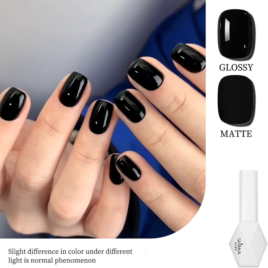 SHAKA Spring Pure Black Pure White Gel-Nagellack, Glänzend - Bild 2