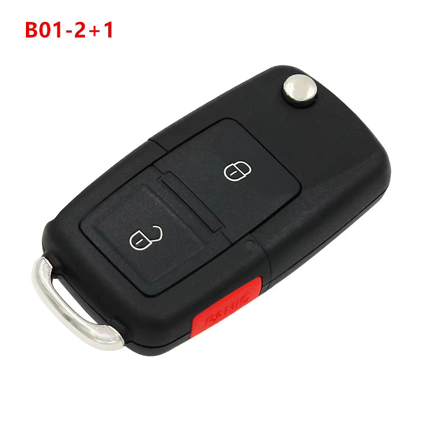 Wilongda Auto Funkschlüssel Set für VW mit B01-2, B01-3 und Universal Fernbedienung, Schwarz - Bild 2