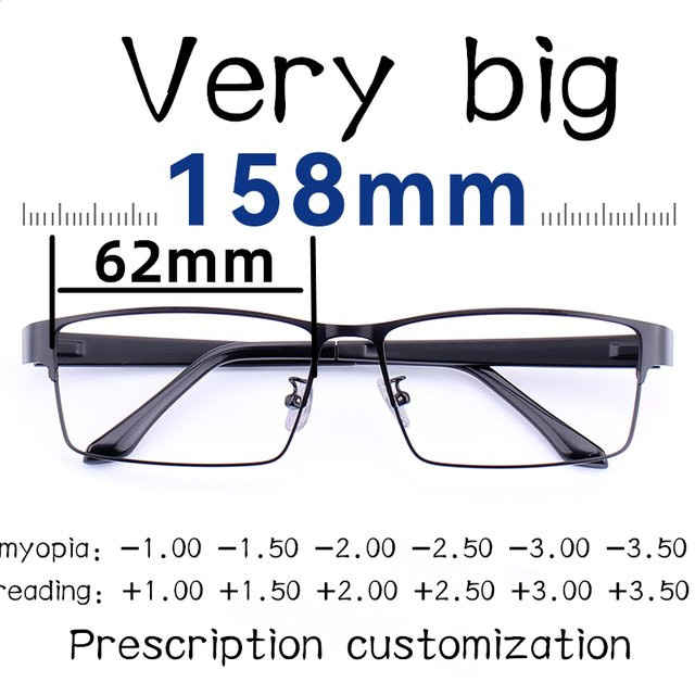 Moojolo Lesebrille Vollrand, Metall, rechteckig, Männer, 62 mm - Bild 1