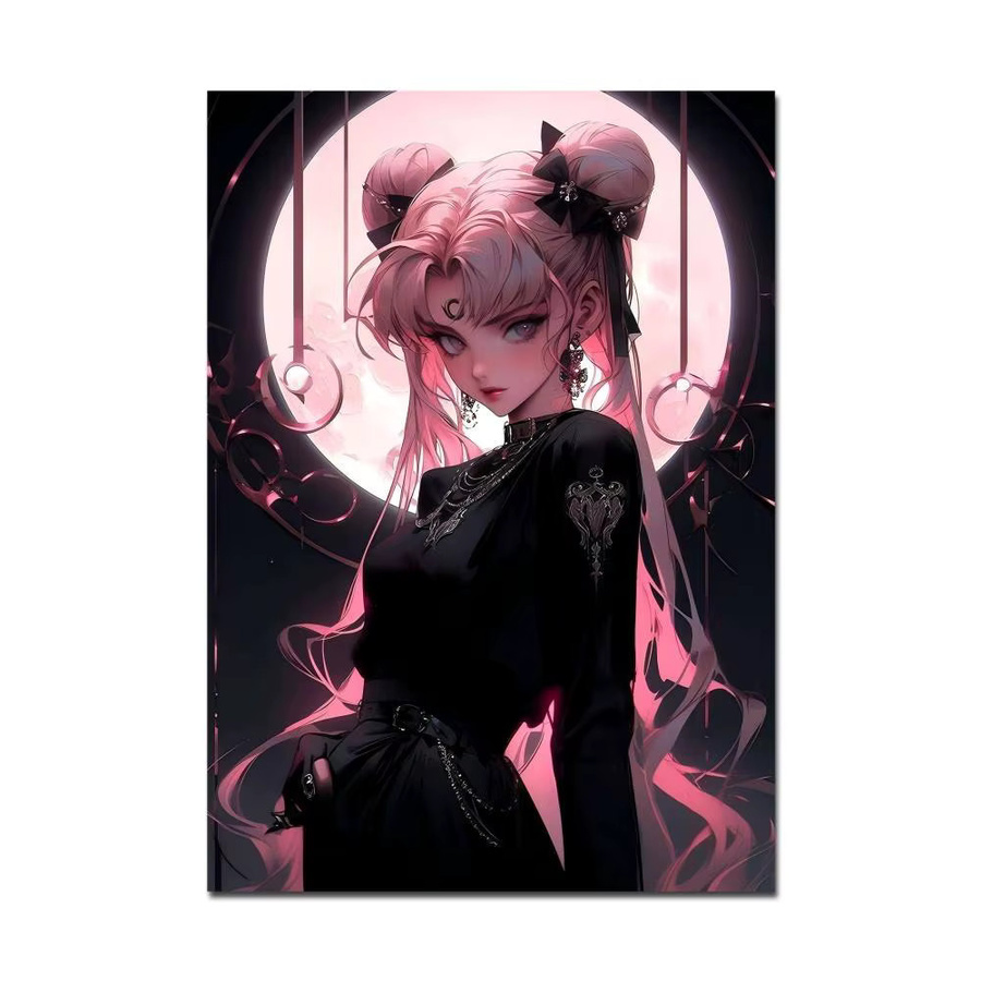 Retro Kraftpapier Aufkleber Sailor Moon Cartoon Vintage Poster zur Raumdekoration in Mehrfarbig - Bild 5