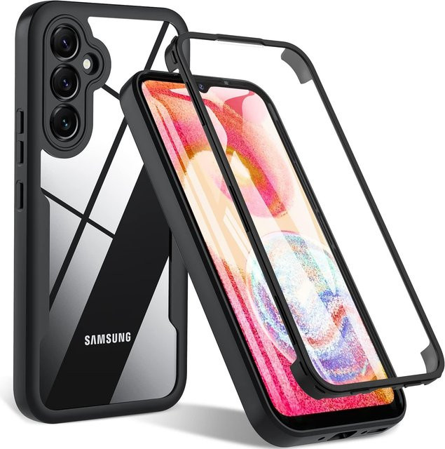 360 Ganzkörper-Displayschutzfolie und transparente Hülle für Samsung Galaxy A-Serie in Schwarz und Transparent - Bild 1