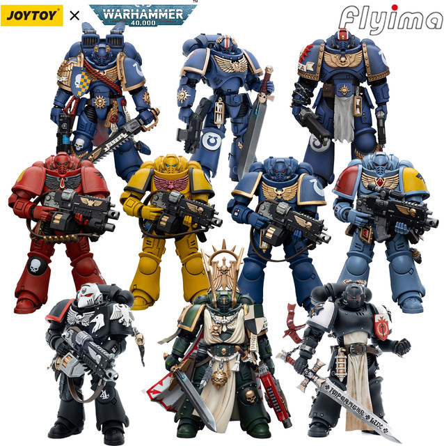 JOYTOY Warhammer 40K Ultramarines Intercessors Blood Angels Imperial Fists Space Wolves NPCSModel, Actionfigur, 1/18 - Bild 1