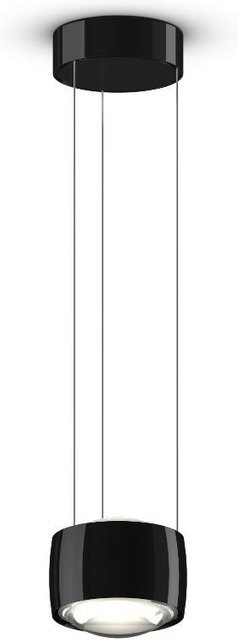 Occhio Sento sospeso up LED-Pendelleuchte in Black Phantom mit Glas-Ausführung und Occhio air Modul, warmweiß 3000K, höhenverstellbar bis max. 350 cm - Bild 1