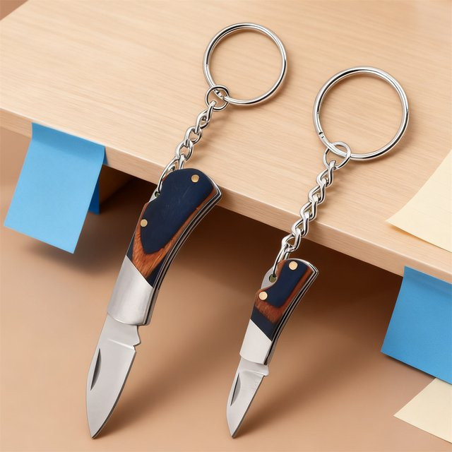 Mini Mehrzweck Taschenmesser als EDC Schlüsselbund Zubehör für Outdoor und Camping - Bild 1