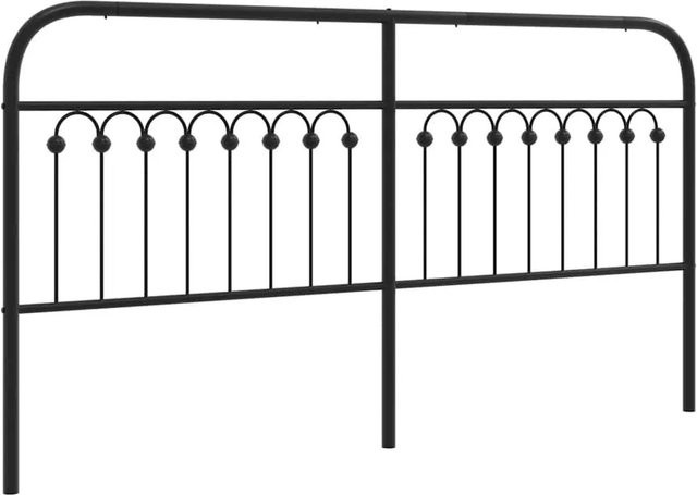 vidaXL Ersatz-Kopfteil aus Metall in Schwarz Matt für 180x200 cm Bett - Bild 1